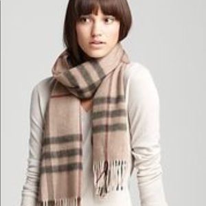 BURBERRY Giant Check Cashmere Scarf NWT!